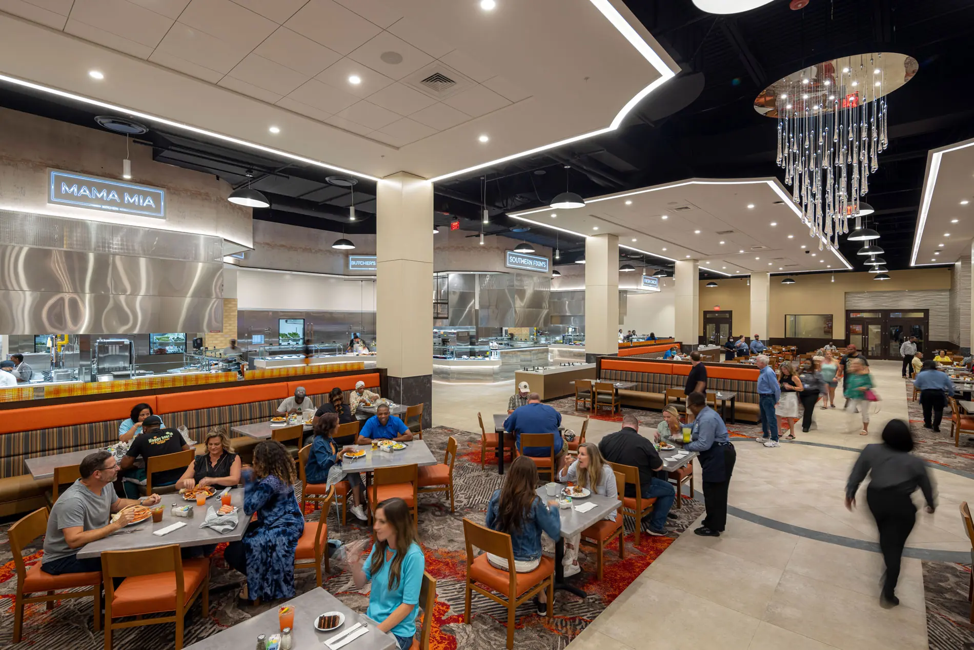 View of the dining area of Southland Casino Hotel